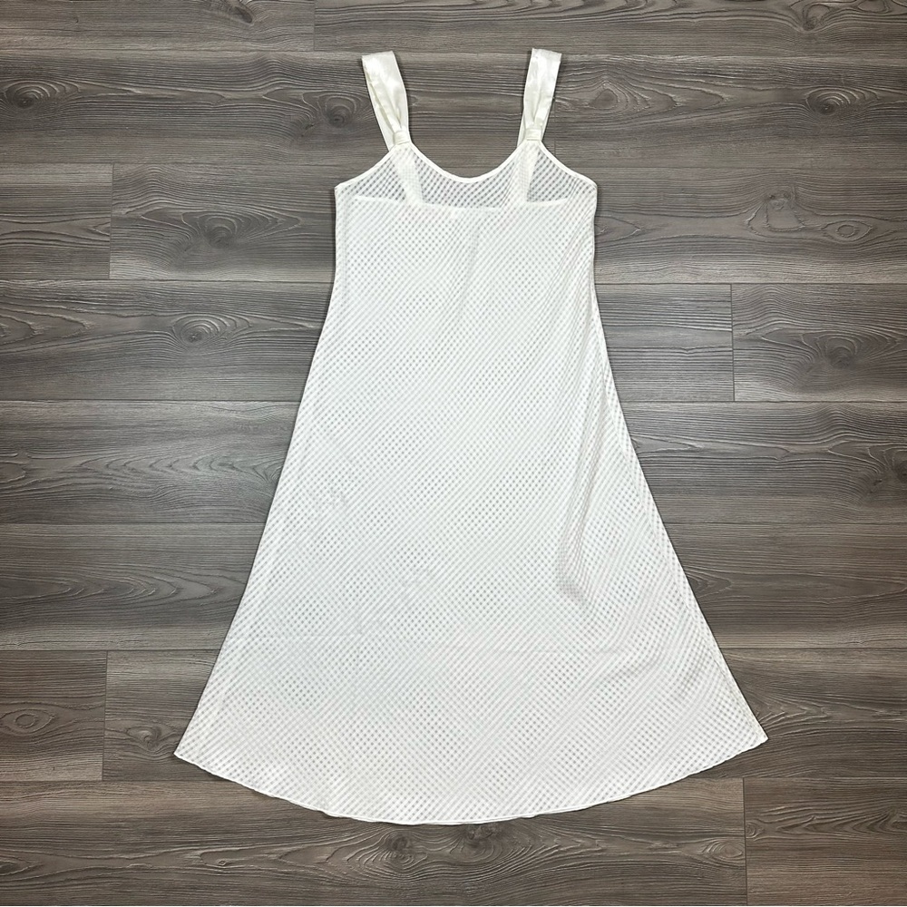 Mystique Intimates White Mesh Slip Dress Cottagecore Dress Size‎ M